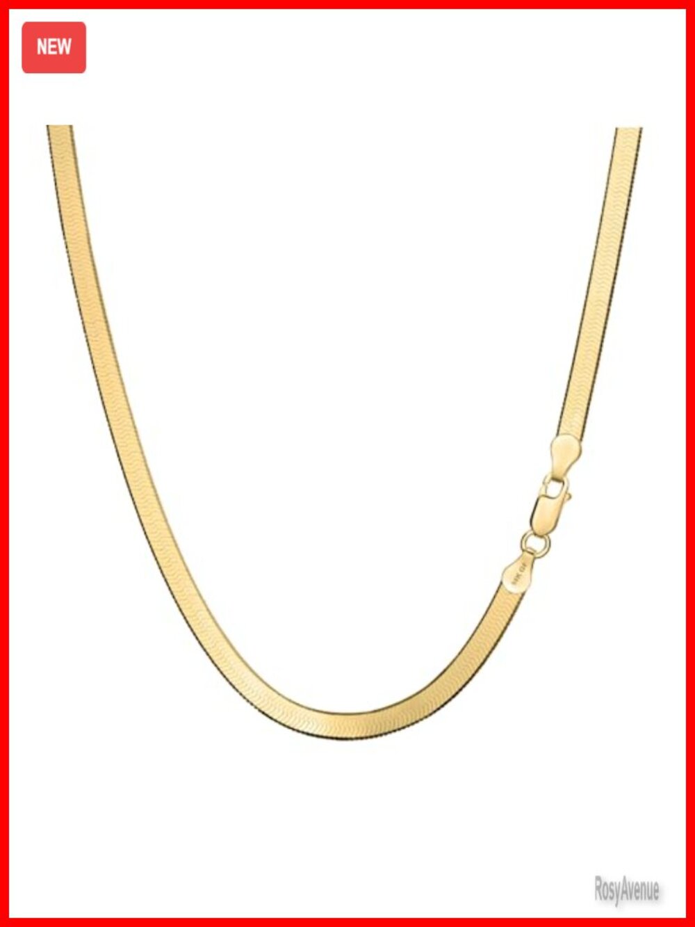 14K Gold Chain Necklace Herringbone Snake Chain Women Men
